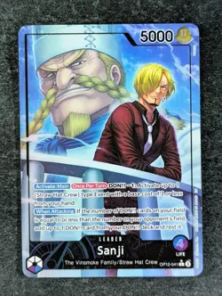 2025 One Piece SANJI #OP12-041 Legacy of the Master Alt Art Leader English - Image 1