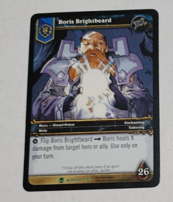 World Of Warcraft TCG Boris Brightbeard 1 Heroes Of Azeroth 1/361 Uncommon LP - Image 1