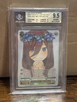 Weiss Schwartz Quintessential Quintuplets 2 Pure Wish, Miku Nakano HYR BGS 9.5 - Image 1