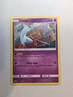 Pokemon Card SM Black Star Promos SM87 Latias - Mod Played - Image 1