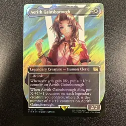 Aerith Gainsborough (Borderless) (Surge Foil) Final Fantasy Foil NM JY - Image 1