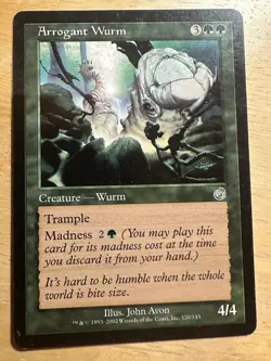 Arrogant Wurm *Uncommon* Magic MtG x1 Torment - Image 1
