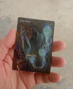 MtG Dark Ritual Full Magic Altered Hand Painted Art Original Alter - Image 2