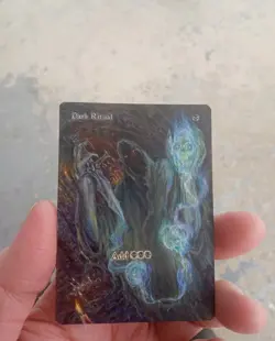 MtG Dark Ritual Full Magic Altered Hand Painted Art Original Alter - Image 3