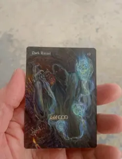 MtG Dark Ritual Full Magic Altered Hand Painted Art Original Alter - Image 4