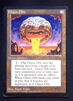 MTG Chaos Orb 6X9 Oversized Promo Heavily Played HP A1W2 CO3 Magic The Gathering - Image 1