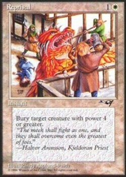 REPRISAL 1996 MTG - INSTANT Magic MTG card Plains - Image 1