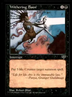 1x MTG Withering Boon - Mirage Black Counterspell! NM Mint! - Image 1