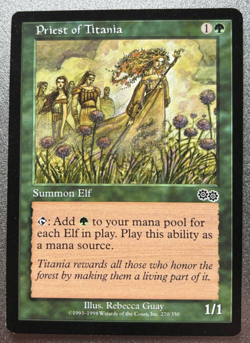 Priest of Titania - EX - Urza's Saga - MTG - Image 1