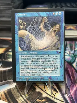 MTG Merseine Version B - 1994 Blue Enchant Creature Offcenter / Miscut Error - Image 1