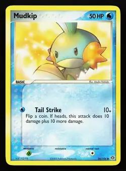 Mudkip 56/106 Common EX Emerald Pokemon Card - Image 1