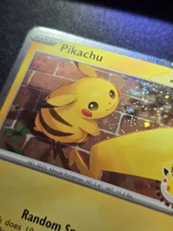 SWIRL Pikachu 51/162 Stamped 2026 Pokemon Day 30th Anniversary Promo TCG W/ Coin - Image 3