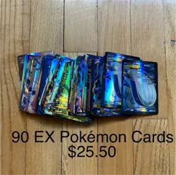 Nintendo Pokemon TCG EX Holo Lot 90 Cards Standard Size Card Stock Pokemon Type - Image 1