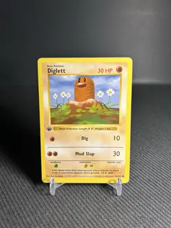 Pokemon TCG Diglett 47/102 1st Edition Base Set (Shadowless) Common MP - Image 1