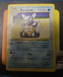 Wartortle 42/102 Base Set 1st Edition Shadowless Pokemon Card MP - Image 1