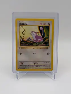 MP 1st Edition Rattata 061/102 Pokemon Base Set (Shadowless) - Image 1
