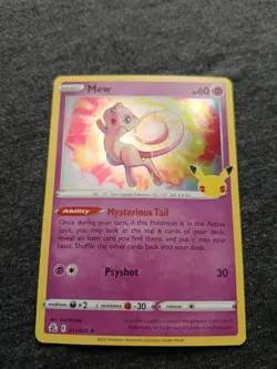 Pokemon TCG Mew 011/025 Celebrations Holo Rare NM - Image 2