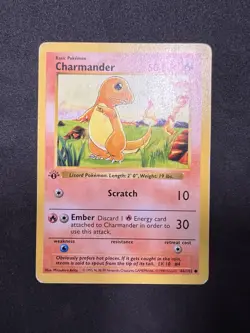 Charmander 46/102 1st Edition - Pokemon Base Set Shadowless Vintage WOTC HP/DMG - Image 1