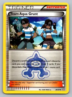 Pokemon TCG Double Crisis Team Aqua Grunt 26/34 - Image 1