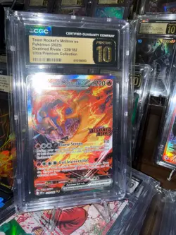 Team Rocket’s Moltres ex 229/182 Destined Rivals CGC Pristine 10 Pokemon 2025 - Image 1