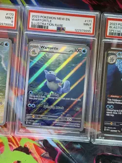 2023 Pokemon Squirtle Wartortle Blastoise ex PSA 9 Illustration Rare Trio 151 - Image 3