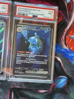 2023 Pokemon Squirtle Wartortle Blastoise ex PSA 9 Illustration Rare Trio 151 - Image 4