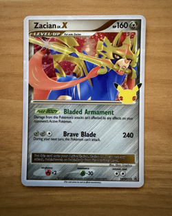 Pokemon Zacian LV X Celebrations SWSH135 Holo Black Star Promo Card - Image 1
