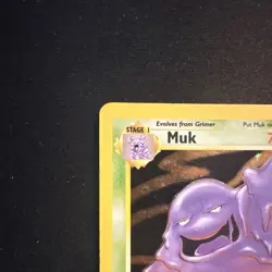 Pokemon Muk 13/62 Fossil Unlimited Holo Rare 70HP Stage 1 Sludge 1999 - Image 3