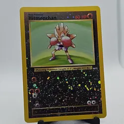Hitmonchan WoTC Best of Game Promo Pokemon Card Reverse Holo Swirl - Image 1