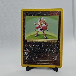Hitmonchan WoTC Best of Game Promo Pokemon Card Reverse Holo Swirl - Image 2