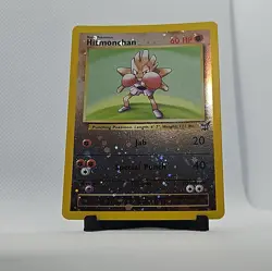Hitmonchan WoTC Best of Game Promo Pokemon Card Reverse Holo Swirl - Image 3