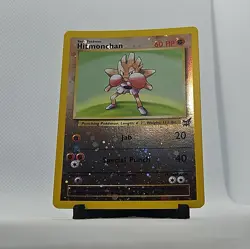 Hitmonchan WoTC Best of Game Promo Pokemon Card Reverse Holo Swirl - Image 4