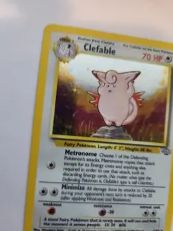Clefable Jungle Set Holo Base Pokemon Card WOTC NM - Image 2