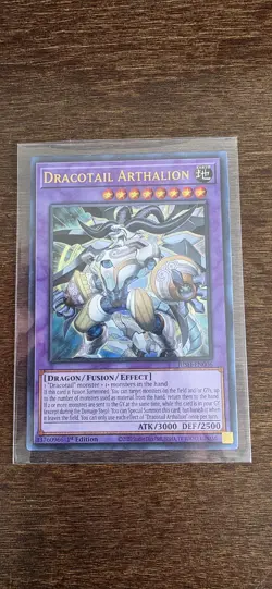 Yugioh Justice Hunters DRACOTAIL ARTHALION - JUSH-EN006 Ultra Rare 1 Edition NM - Image 1