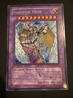 Rainbow Neos PTDN-EN044 1st Edition Secret Rare LP Yugioh - Image 1
