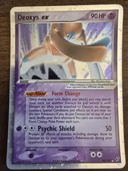 Pokemon TCG Deoxys EX Defense Form Holo Card 99/107 Moderately Played - Image 1