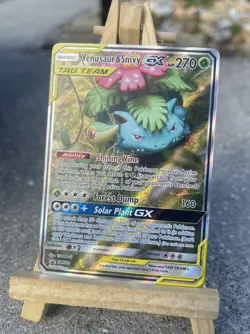 Pokemon Venusaur & Snivy GX SM229 Holo Tag Team Promo Card - Image 1