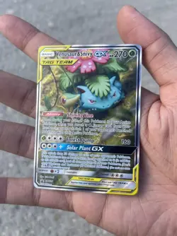Pokemon Venusaur & Snivy GX SM229 Holo Tag Team Promo Card - Image 3