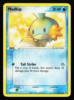 Mudkip 56/106 Common EX Emerald Pokemon Card - Image 1