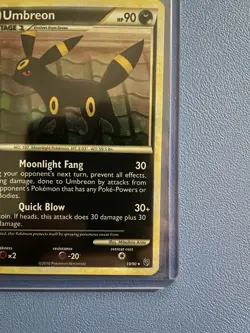 Umbreon 10/90 Undaunted Holo Swirl Rare Lightly Played Pokemon Card - Image 4