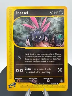 Pokemon Card - Sneasel Aquapolis 110/147 Common - Image 1
