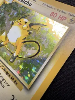 Pokemon Raichu Base Set 14/102 Holo English 1999 TCG WOTC Card - LP - Image 2
