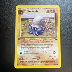 Omanyte 60/75 Pokemon Card - Neo Discovery - 1st Edition - Image 1