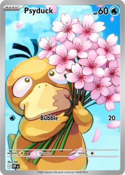 Cute Psyduck Custom Pokemon Cards FANMADE HOLO - Image 1