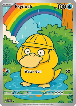 Cute Psyduck Custom Pokemon Cards FANMADE HOLO - Image 3
