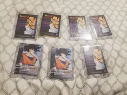 Lot Of 7 1999 And 1998 FUNimation Dragon Ball Z Gold Foil Cards - Image 2