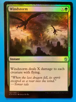 MTG 1x FOIL Windstorm Khans of Tarkir Modern Magic the Gathering Card x1 NM - Image 1