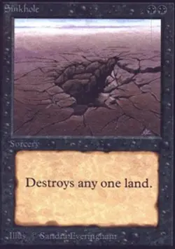 1x Sinkhole Moderate Play MTG Magic - Kid Icarus - - Image 1