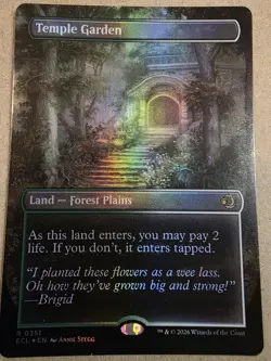Temple Garden - Foil (Borderless) Lorwyn Eclipsed - Mtg - Image 1