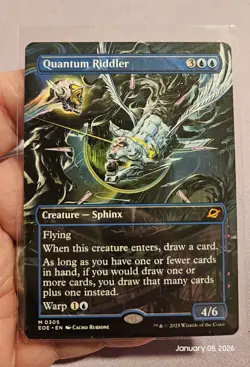 🔥 MTG - Quantum Riddler - BORDERLESS Edge of Eternities Mythic EOE #305 M/NM 🔥 - Image 1